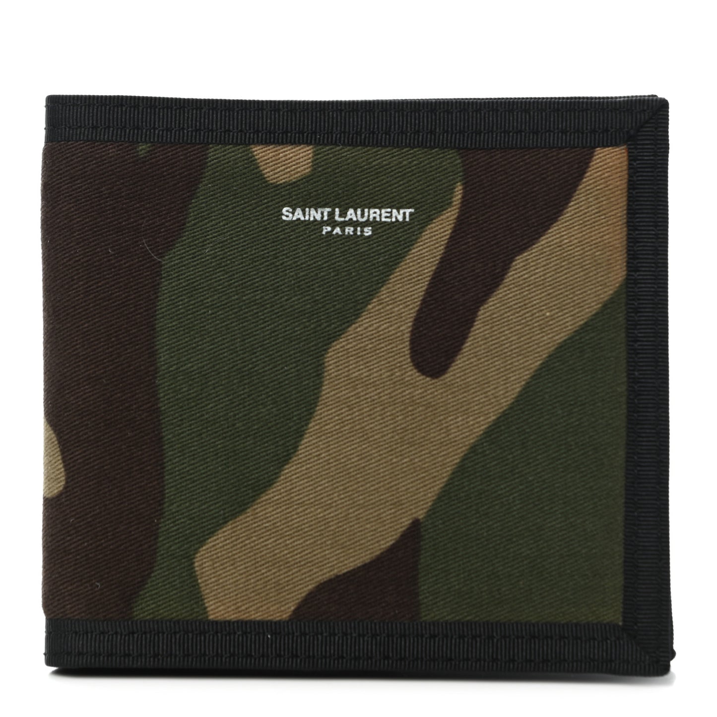 Nylon Camouflage Buffalo Compact Wallet Kaki Black