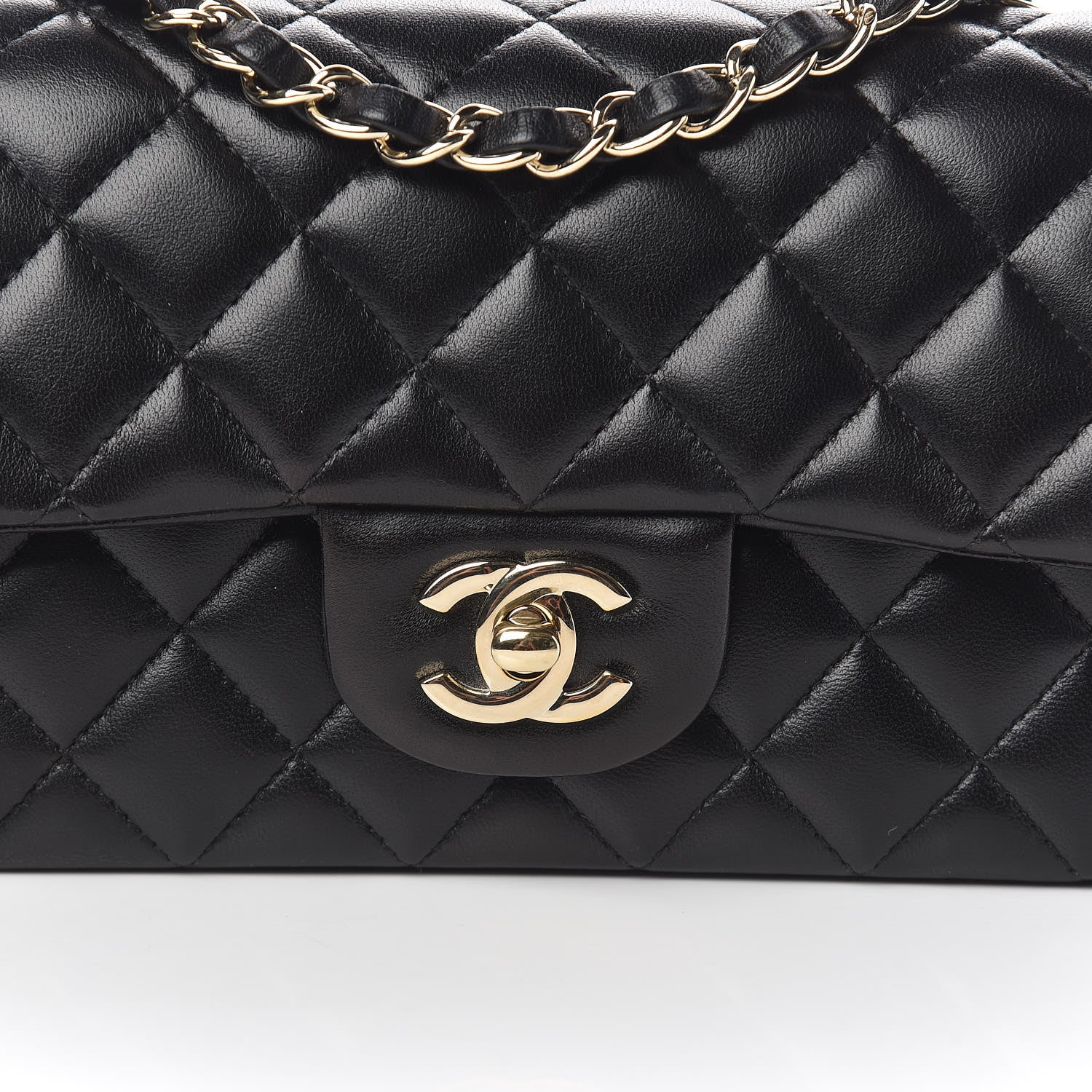 Chanel Lambskin Quilted Mini Rectangular Flap Black 10 of 10