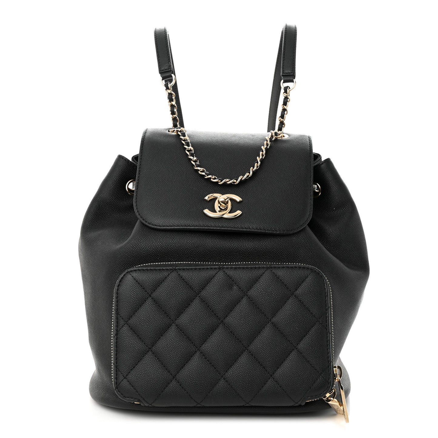 Caviar Quilted Business Affinity Backpack Black