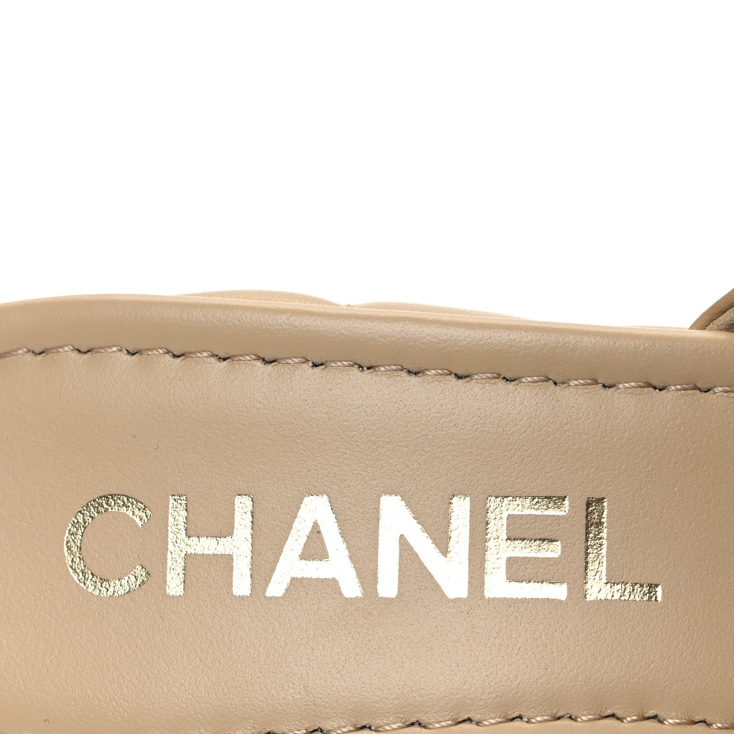 Chanel Lambskin Quilted CC Platform Mules 39 Beige 10 of 10