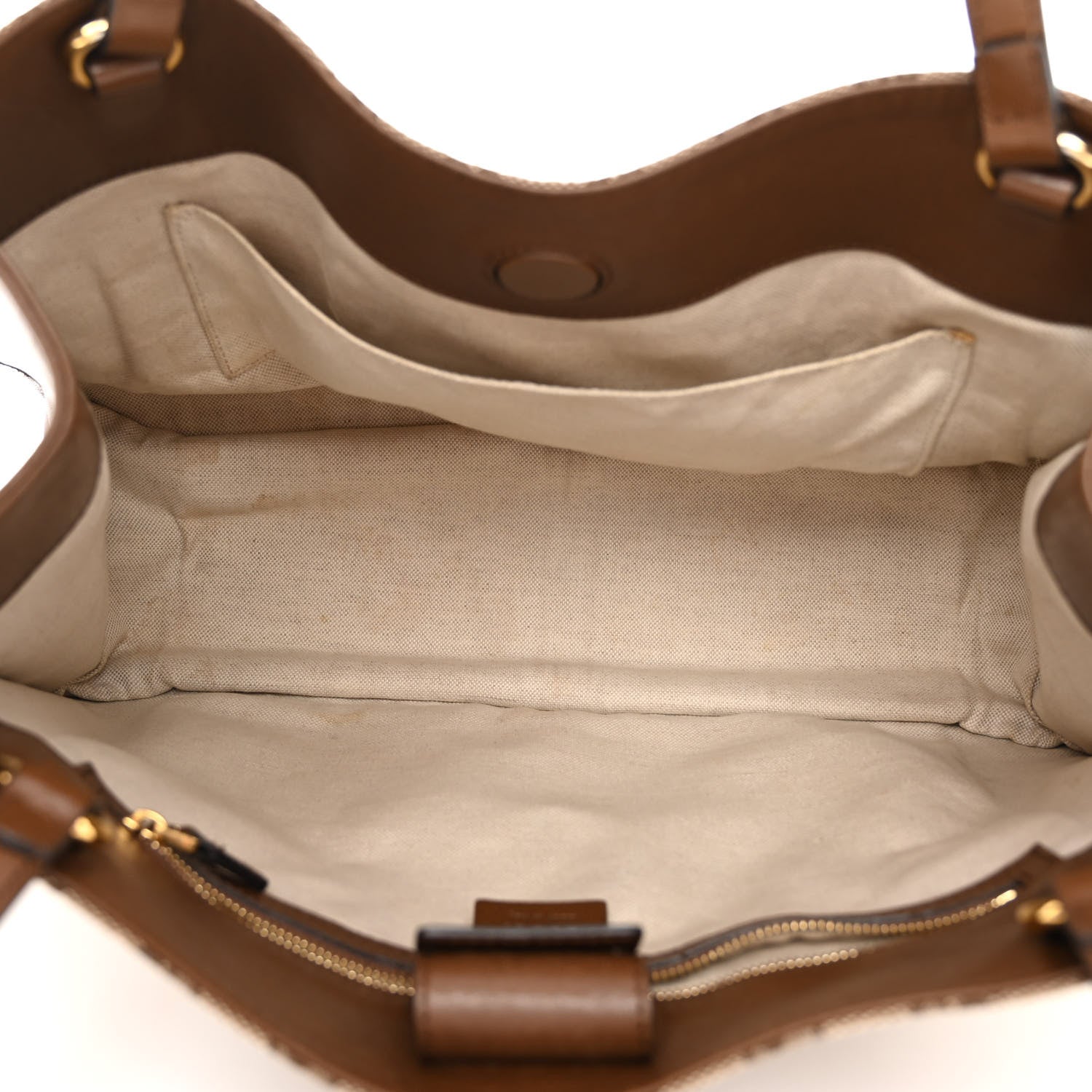 Gucci Monogram Horsebit 1955 Tote Bag Beige Brown Sugar 5 of 11