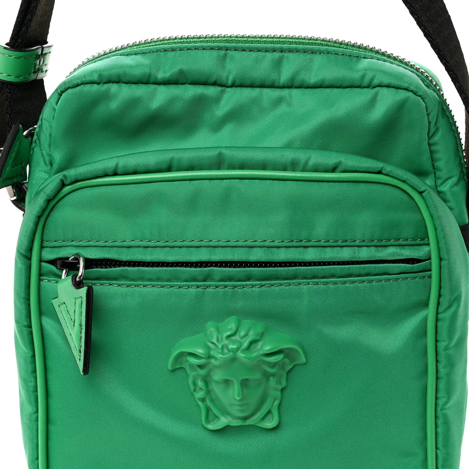 Versace Nylon Palazzo Medusa Crossbody Bag Green 8 of 12