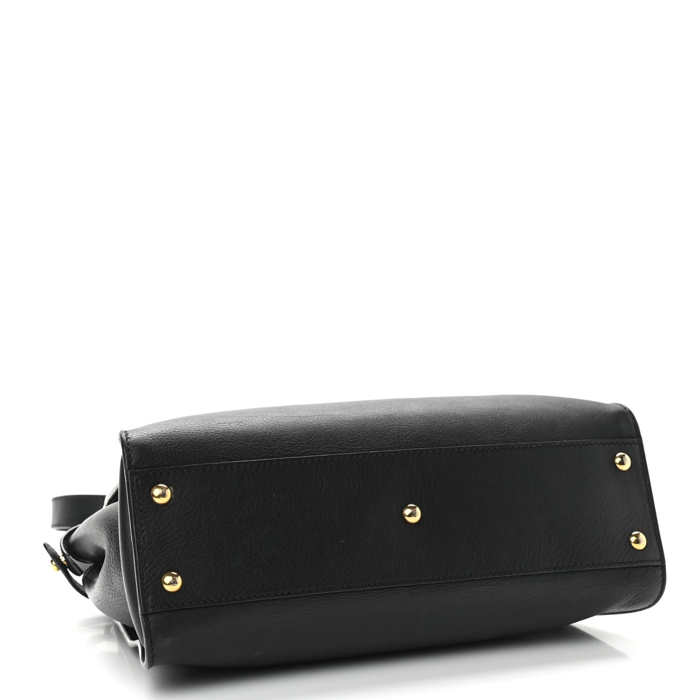 Vitello Seta Shiny Nappa Medium Peekaboo Iconic Satchel Black