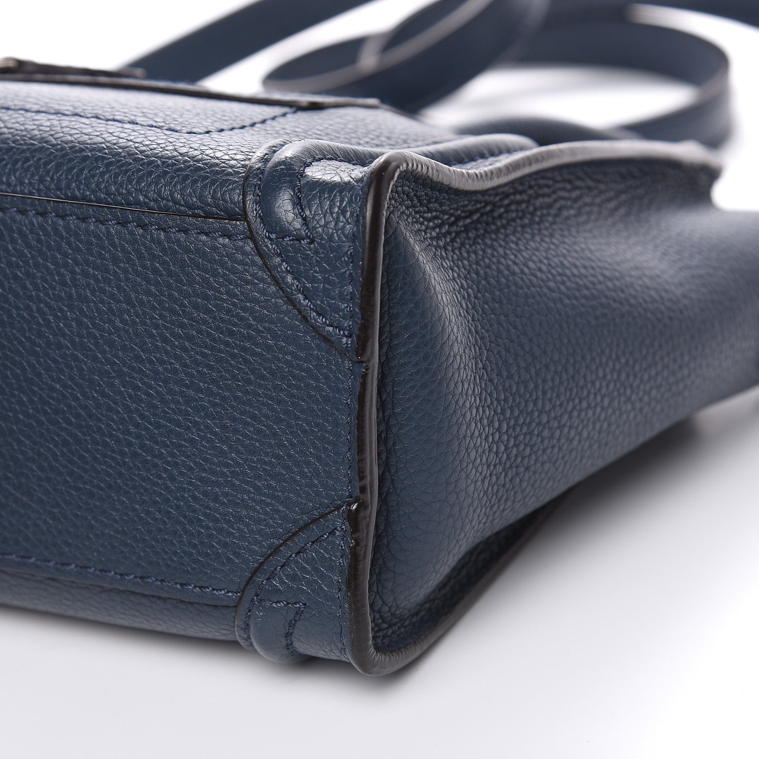 Celine Drummed Calfskin Nano Luggage Orage 9 of 11