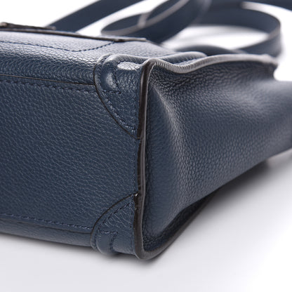 Celine Drummed Calfskin Nano Luggage Orage 9 of 11
