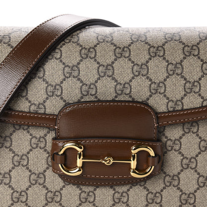 Gucci GG Supreme Monogram Horsebit 1955 Shoulder Bag Beige Brown Sugar 10 of 10