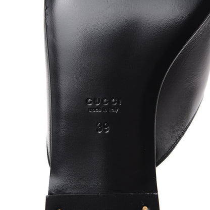 Gucci Malaga Kid Horsebit Slide Sandals 39 Black 6 of 9