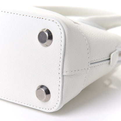 Balenciaga Grained Calfskin XXS Ville Top Handle Bag White Black 11 of 11