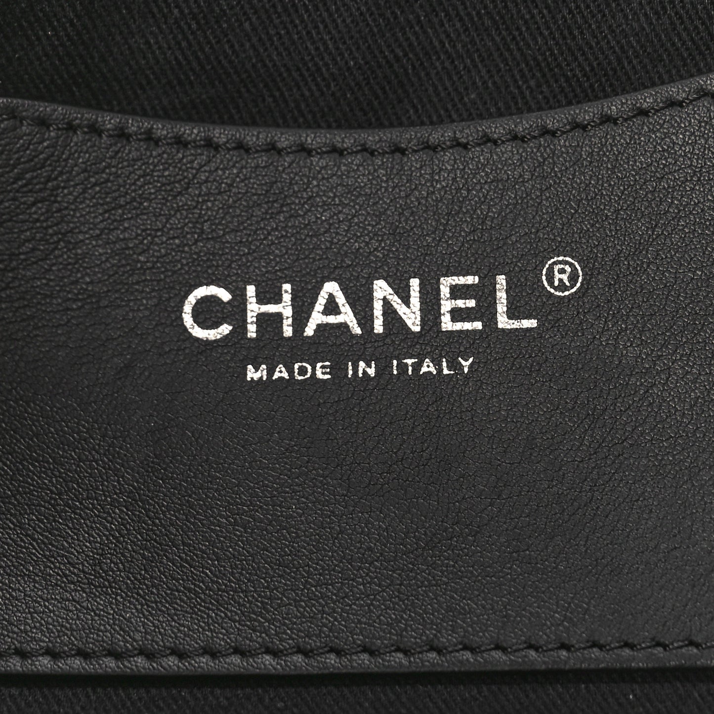 Denim Camellia Embroidered Large Flap Black
