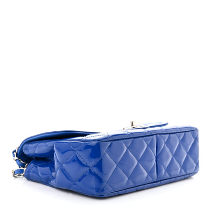 Chanel Patent Quilted Large Coco Shine Flap Blue 4 of 11