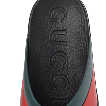 Gucci Rubber Web Mens Criss Cross Slide Sandals 9 Green Red 6 of 8