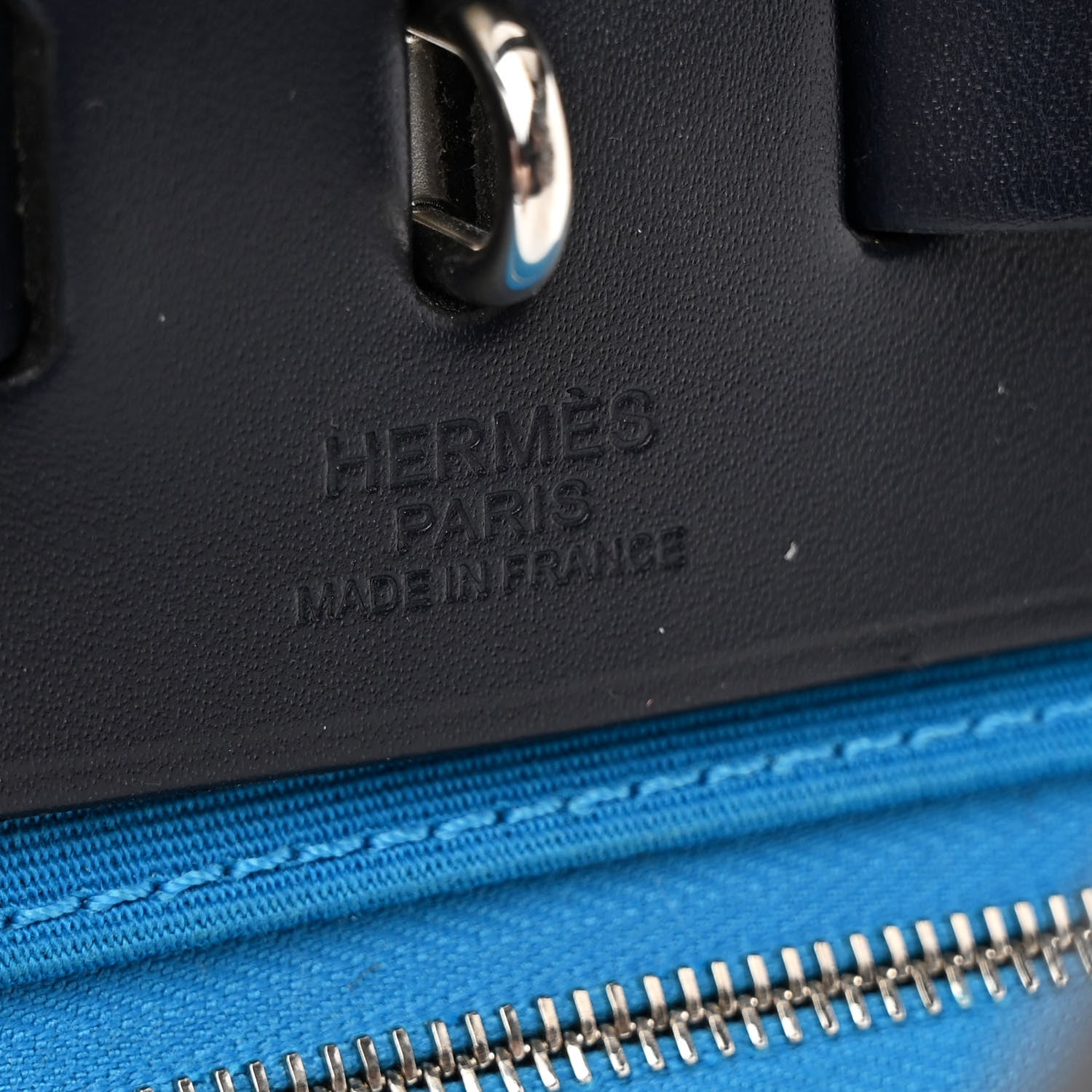 Hermes Vache Hunter Toile Herbag Zip 31 PM Bleu Zanzibar Bleu Indigo 7 of 13