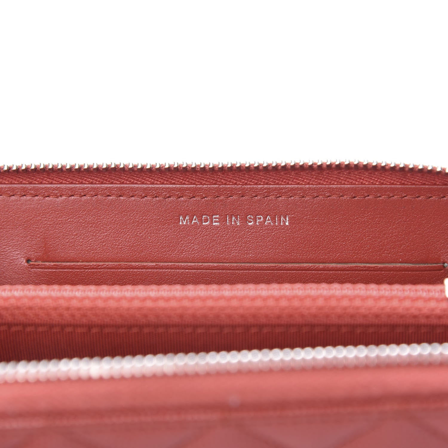 Chanel Caviar Quilted Medium Zip Around Wallet Red 7 of 12