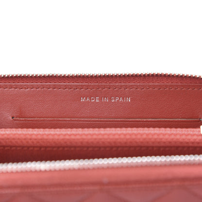 Chanel Caviar Quilted Medium Zip Around Wallet Red 7 of 11