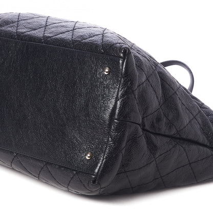 Chanel Glazed Calfskin Large On The Road Tote Black 5 of 10
