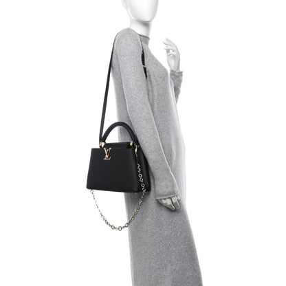 Louis Vuitton Taurillon Chain On You Capucines BB Black 2 of 9