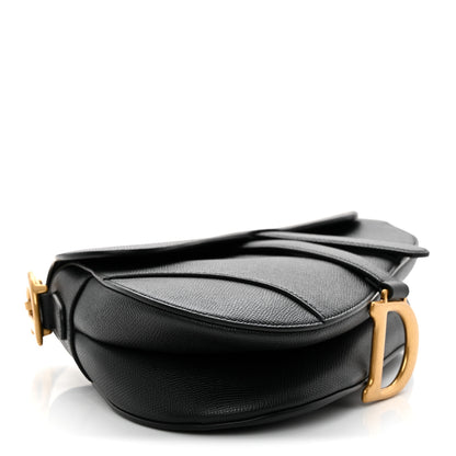Christian Dior Grained Calfskin Saddle Bag Black 4 of 10