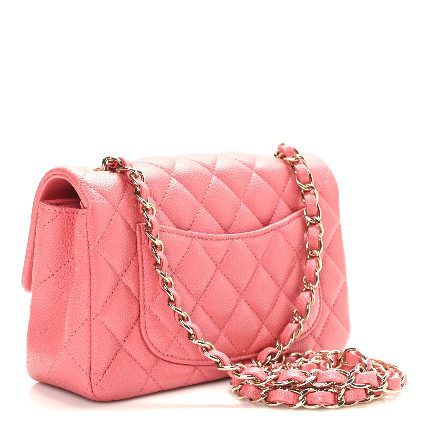 Chanel Caviar Quilted Mini Rectangular Flap Dark Pink 3 of 10