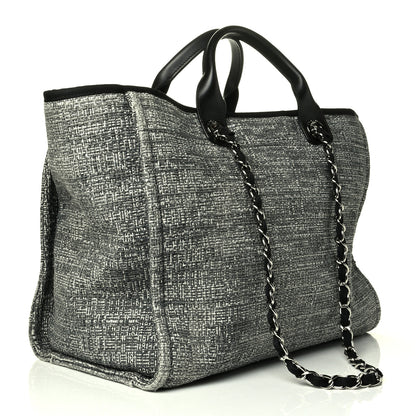 Chanel Tweed Medium Deauville Tote Charcoal 2 of 7