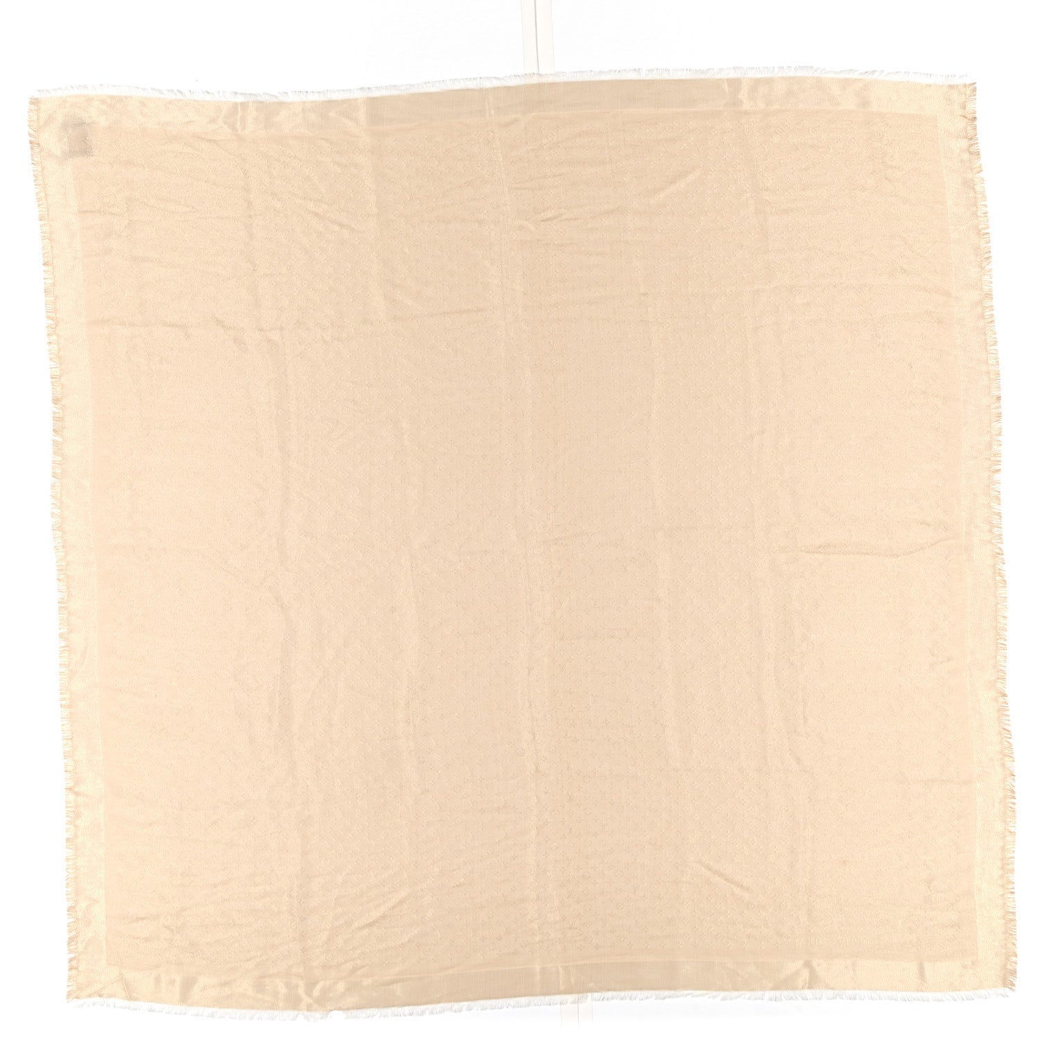 Louis Vuitton Silk Lurex Wool Monogram Shine Shawl Greige 1 of 4