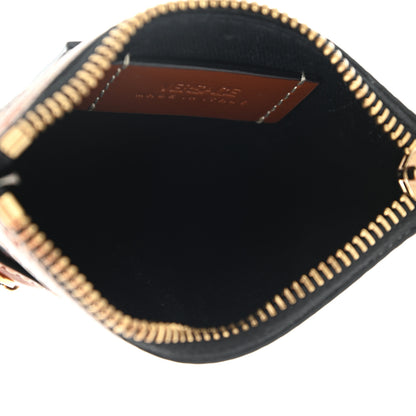 Versace Coated Canvas Calfskin La Greca Modular Zip Pouch Black Caramel 5 of 9