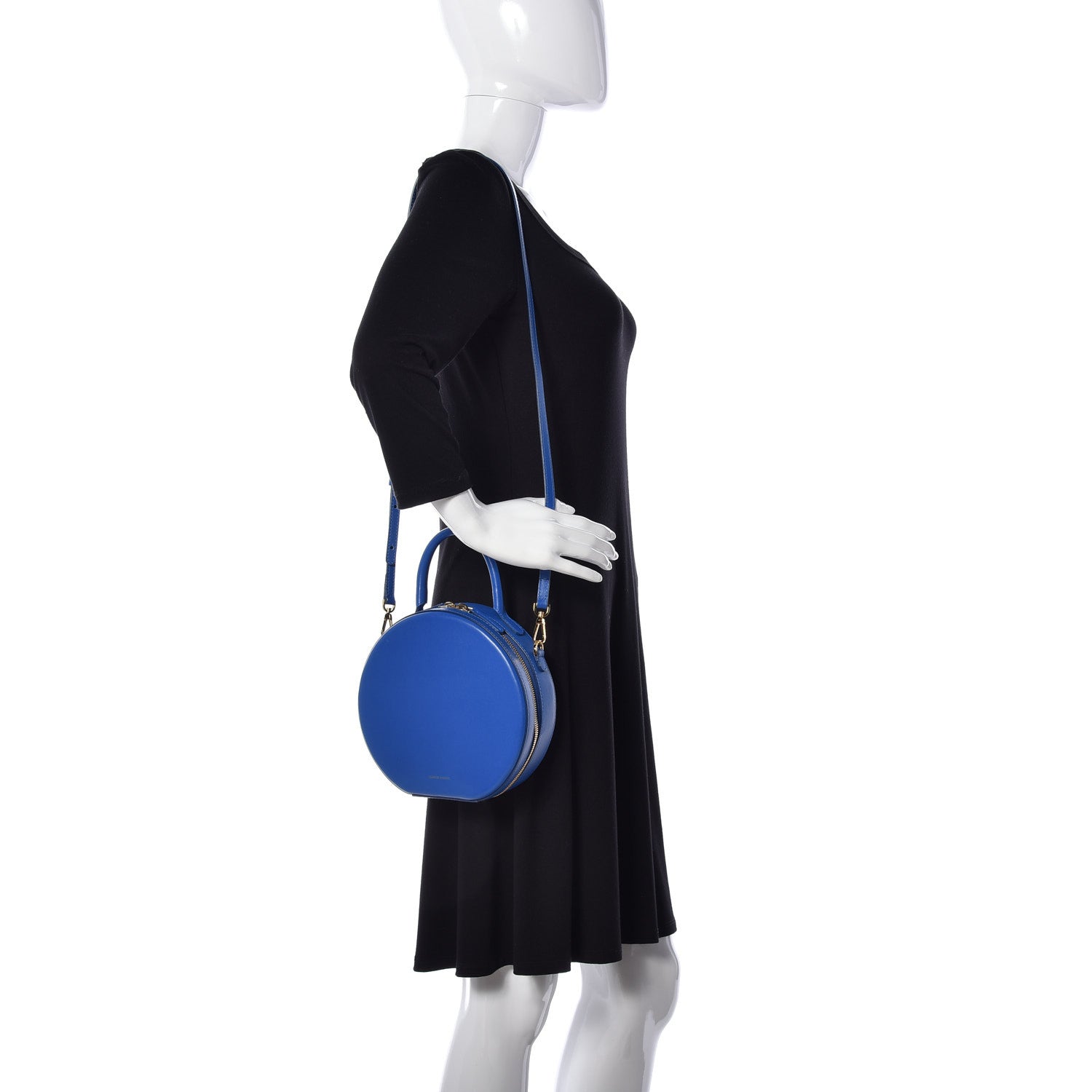 Mansur Gavriel Calfskin Circle Crossbody Bag Royal 2 of 9