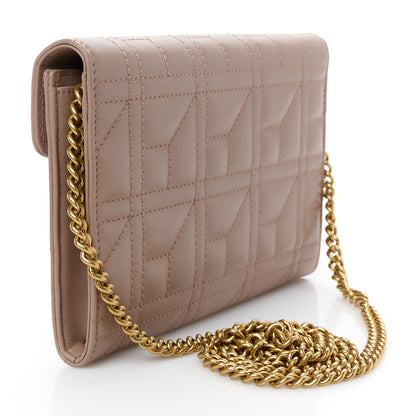 Gucci Calfskin Matelasse Mini Pearly GG Marmont Chain Wallet Porcelain Rose 3 of 11