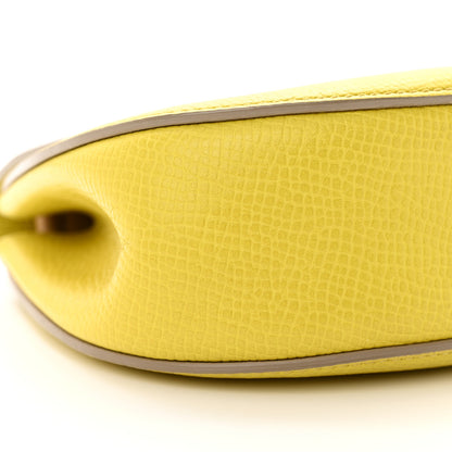 Chloe Grained Calfskin Lambskin Mini Bi-Color Drew Shoulder Bag Yellow Beige 8 of 14