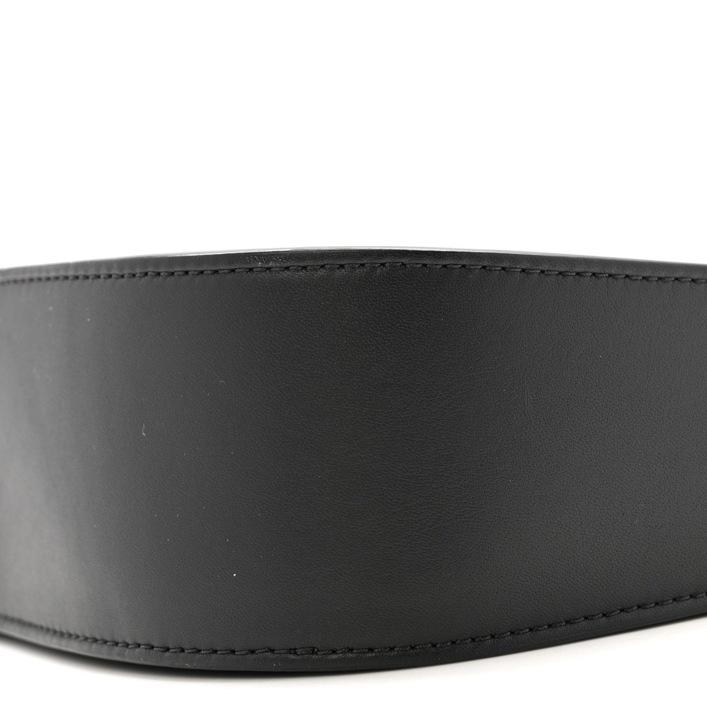 Smooth Calfskin Half Moon Shoulder Bag Black