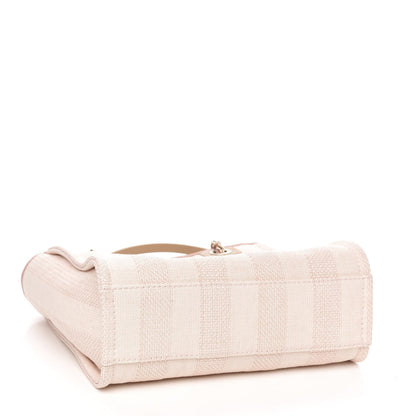 Chanel Mixed Fibers Calfskin Striped Mini Deauville Tote Pink 3 of 10