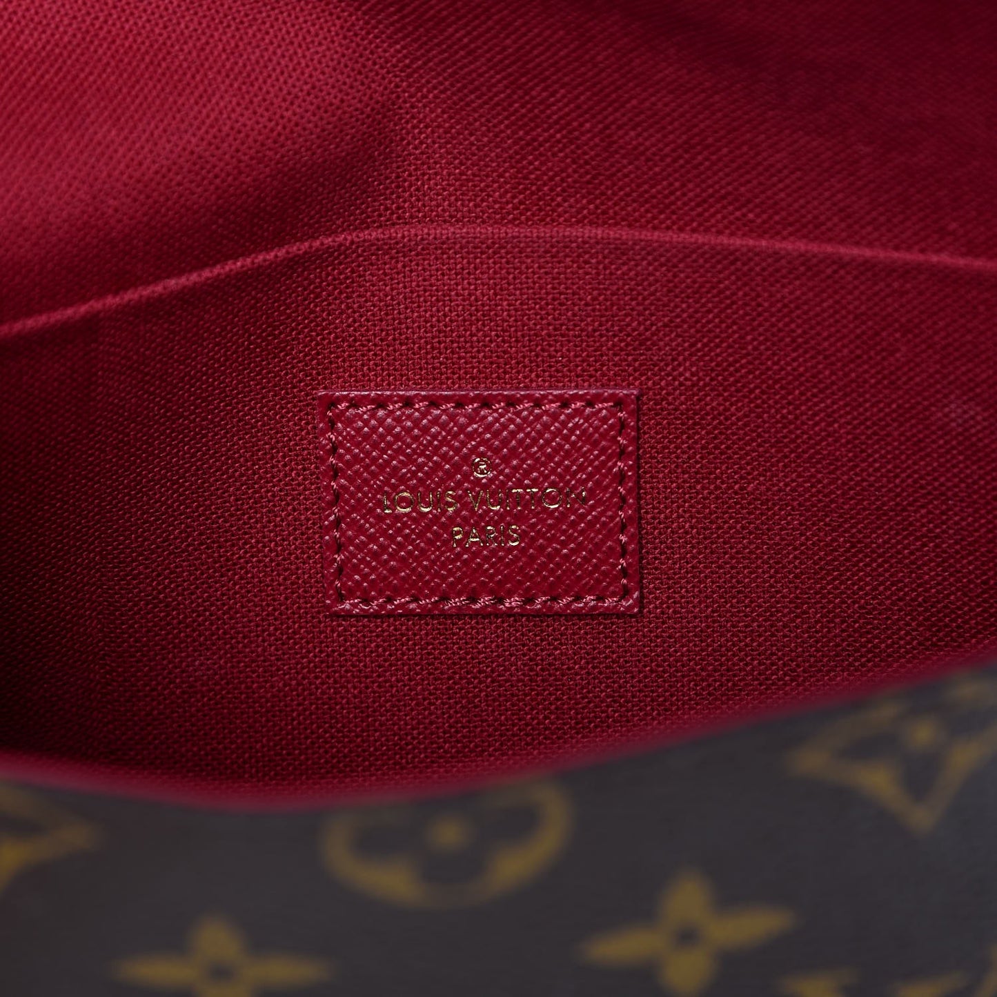 Monogram Pochette Felicie Chain Wallet Fuchsia
