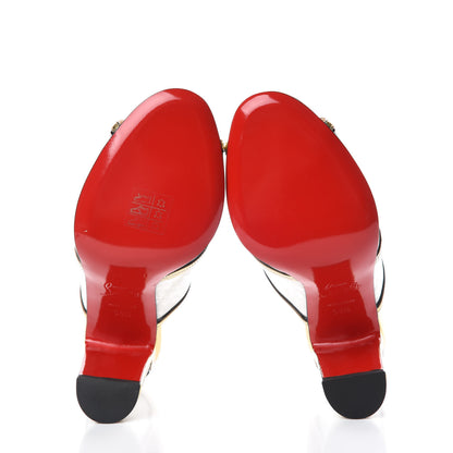 Christian Louboutin Specchio Patent Interior 85 Slide Sandals 36.5 Latte 5 of 7
