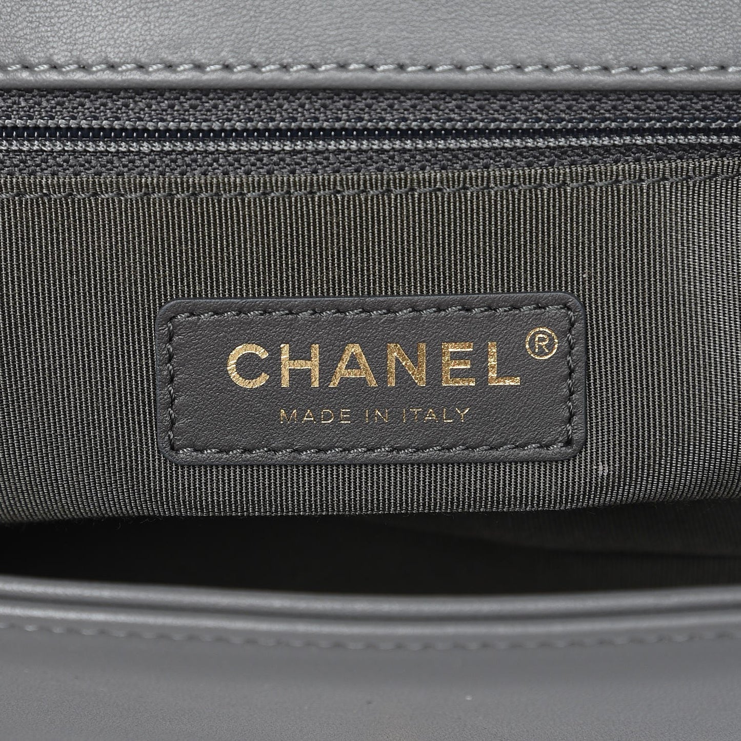 Lambskin Quilted New Medium Boy Flap Grey
