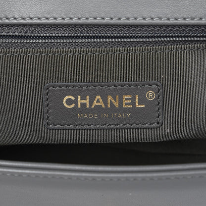 Chanel Lambskin Quilted New Medium Boy Flap Grey 6 of 7