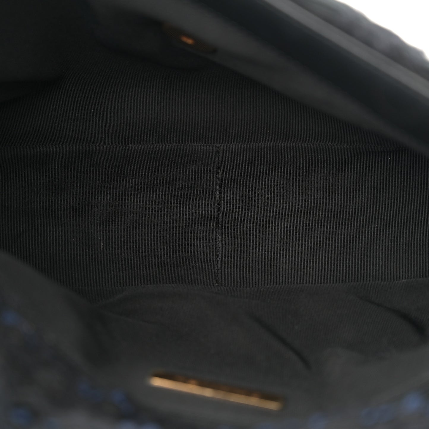 Tweed Quilted Large Chanel 19 Flap Black Navy Gold