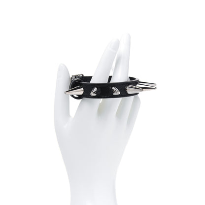 Gucci Calfskin Studded Bracelet Black 2 of 4