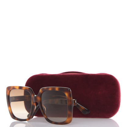 Gucci Crystal Square Frame Sunglasses GG0418S Tortoiseshell 8 of 8