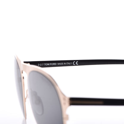 Tom Ford Bradburry Aviator Sunglasses TF525 Shiny Rose Gold Smoke 6 of 6