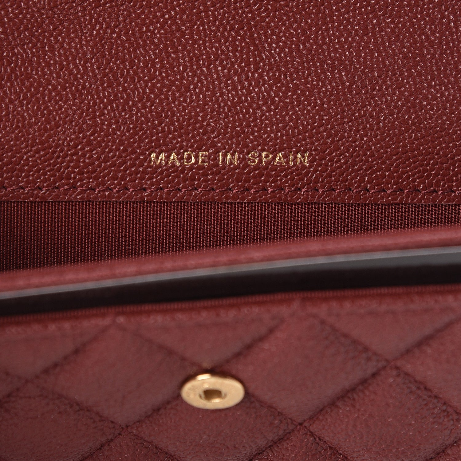 Chanel Caviar Quilted Boy Flap Card Holder Burgundy 7 of 8