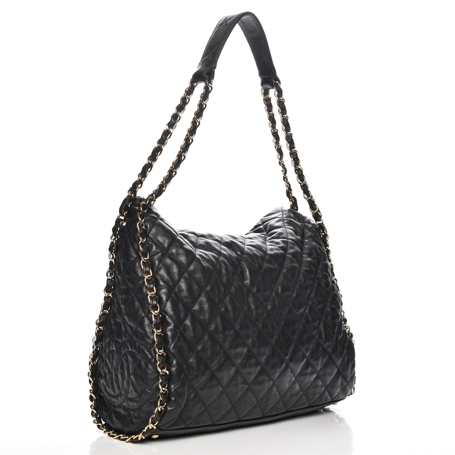 Chanel Calfskin Quilted Large Chain Me Hobo Black 3 of 8