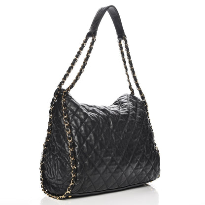 Chanel Calfskin Quilted Large Chain Me Hobo Black 3 of 8