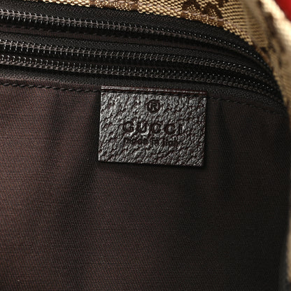 Gucci GG Monogram Medium Web Handle Bucket Tote Dark Brown 6 of 10