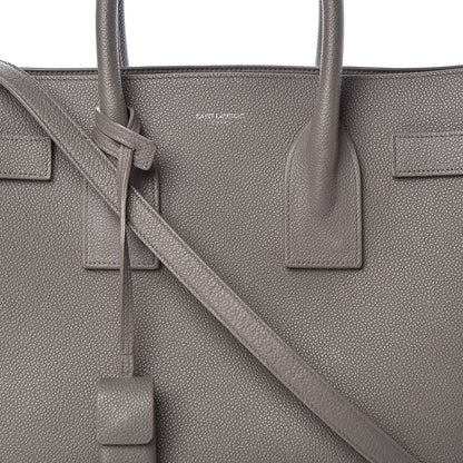 Saint Laurent Grained Calfskin Small Sac De Jour Fog 8 of 17