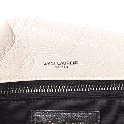 Saint Laurent Crinkled Calfskin Matelasse Monogram Medium Niki Chain Satchel Ivory 7 of 10