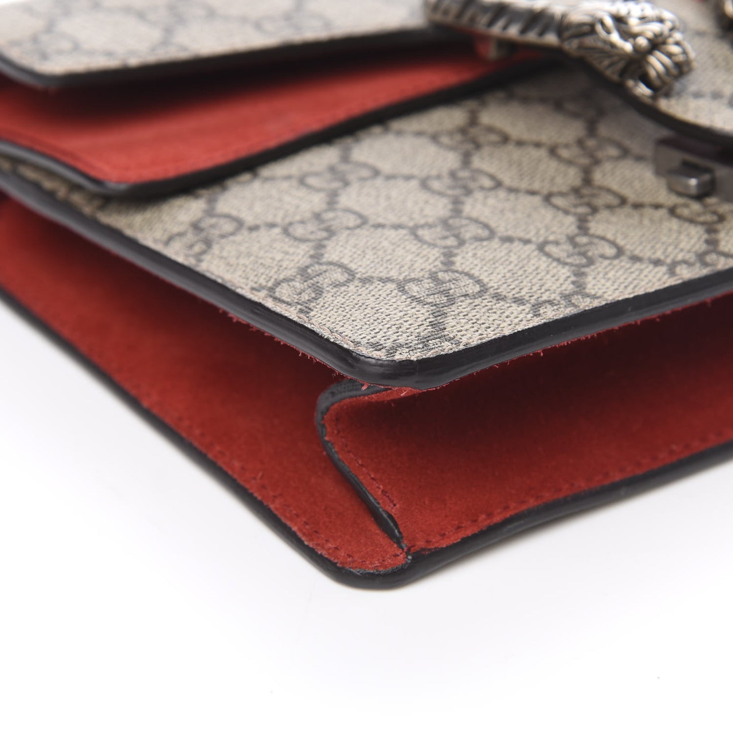 GG Supreme Monogram Mini Dionysus Shoulder Bag Hibiscus Red