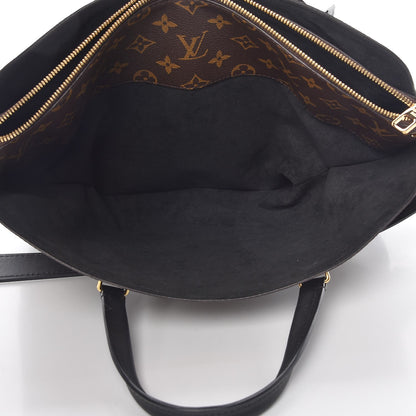 Louis Vuitton Monogram Flower Zipped Tote MM Black 8 of 12