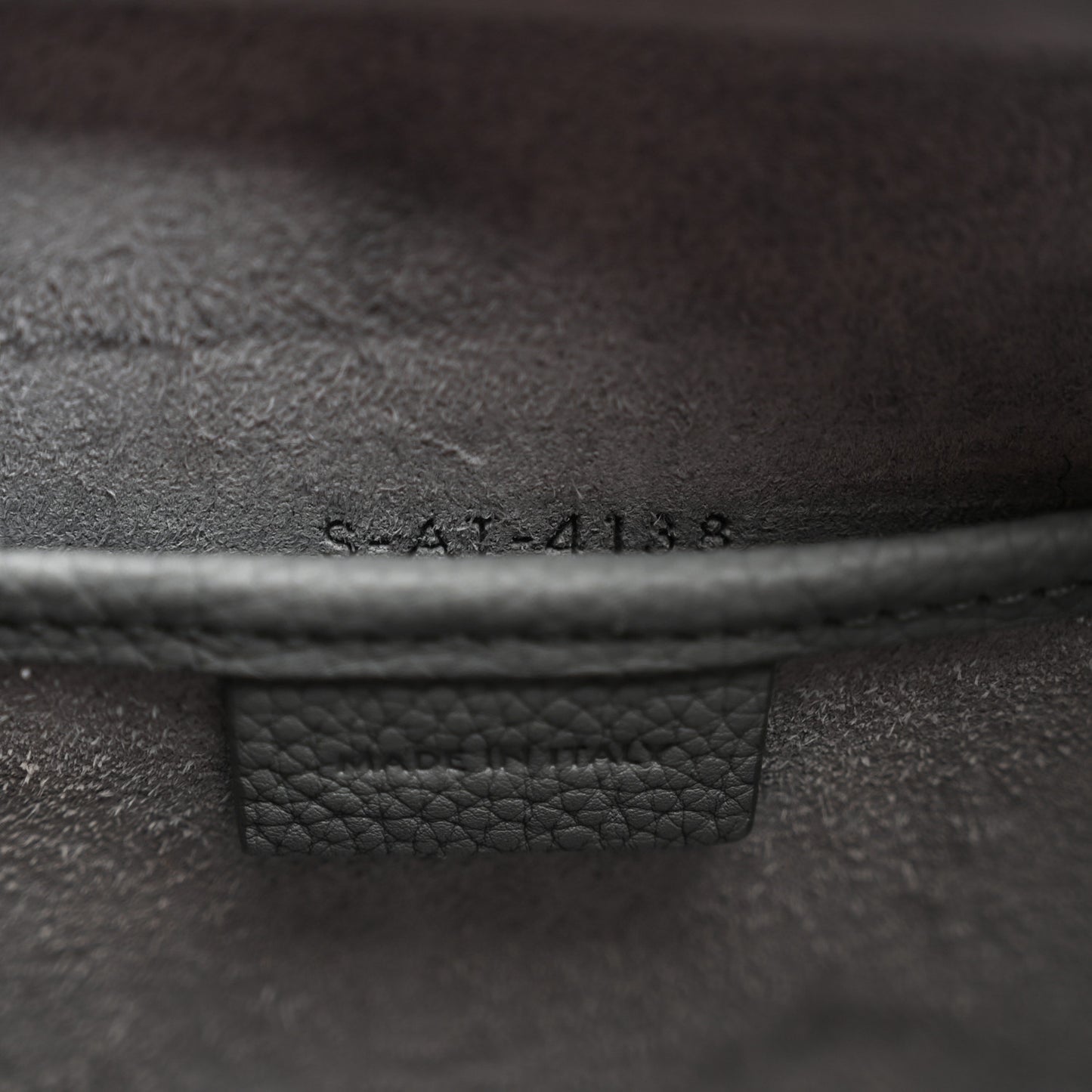 Baby Drummed Calfskin Nano Luggage Kohl