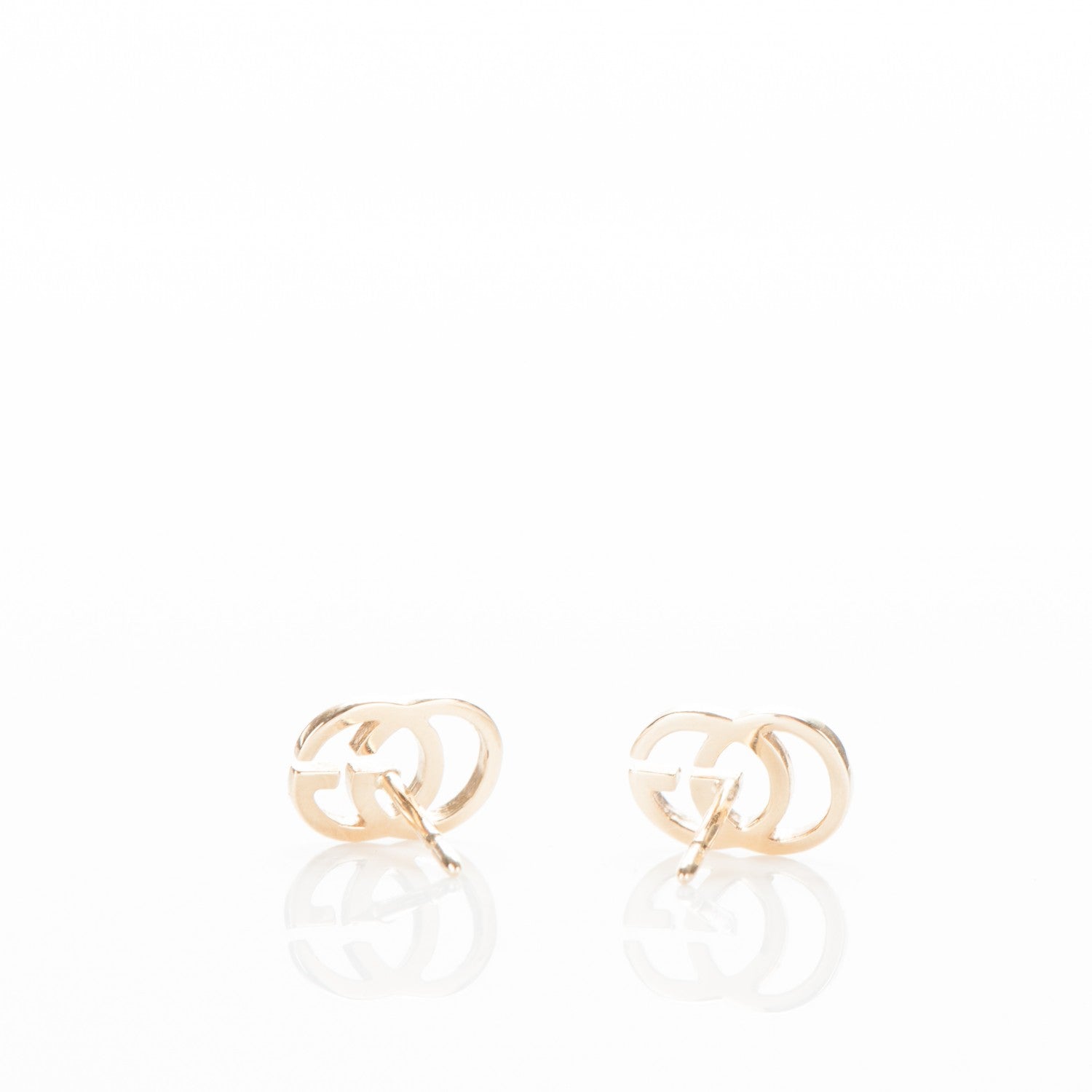 Gucci 18K Yellow Gold GG Tissue Stud Earrings 3 of 5