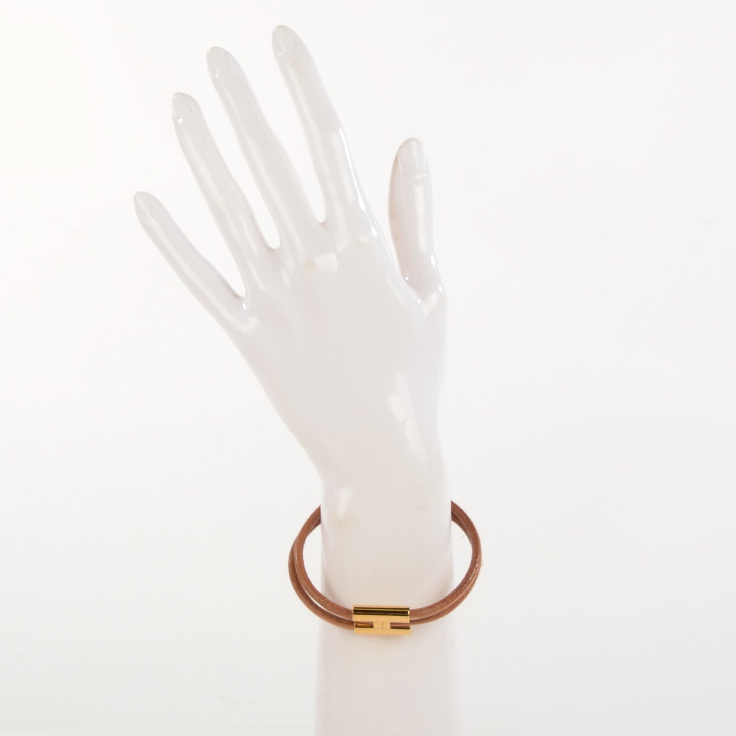 Hermes Natural Double Wrap Cord Tournis Bracelet 2 of 8