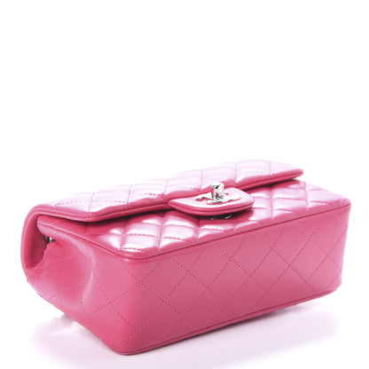 Chanel Lambskin Quilted Mini Rectangular Flap Pink 4 of 9